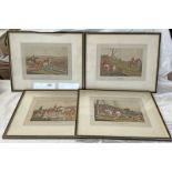 4 FRAMED FOX HUNTING PICTURES BY H ALKEN -4-