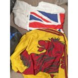 LARGE WHITE ENSIGN FLAG AND A LARGE SCOTTISH LION RAMPANT FLAG -2- Condition Report: