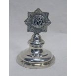 SILVER REGIMENTAL PLACE NAME HOLDER - THE CHESHIRE REGIMENT,