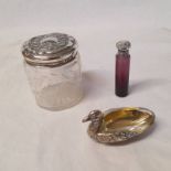 WMF SILVER PLATED DUCK SALT WITH GLASS LINER,