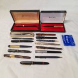 VARIOUS PARKER, CONWAY & STEWART, & OTHER FOUNTAIN PENS,