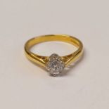 18CT GOLD DIAMOND SOLITAIRE RING, DIAMOND WEIGHT 0.