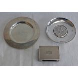 SILVER CIRCULAR DISH,