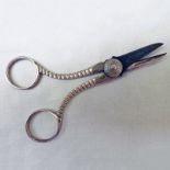 PAIR OF STERLING SILVER GRAPE SCISSORS