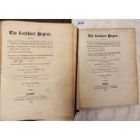 THE LOCKHART PAPERS BY GEORGE LOCKHART IN 2 VOLUMES,