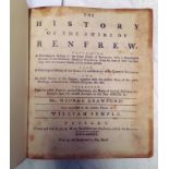 THE HISTORY OF THE SHIRE OF RENFREW BY GEORGE CRAWFURD,