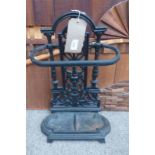 19TH CENTURY STYLE CAST METAL STICK STAND.