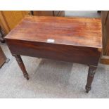 19TH CENTURY MAHOGANY BIDET ON TURNED SUPPORTS