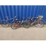 SCOTT COMP RACING MOUNTAIN BIKE, UNIVEGA FLYTE TECHNOLOGY 300 MOUNTAIN BIKE ETC.