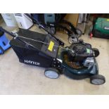 HAYTER OSPREY 46 PETROL SELF DRIVE LAWNMOWER Condition Report: The lot is in used