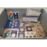 LARGE SELECTION OF VARIOUS COMMEMORATIVE COINS, UNCIRCULATED COINS,