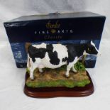 BORDER FINE ART FIGURE FAMILY TODAY HOLSTEIN FRIESIAN COW