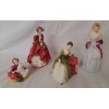 3 ROYAL DOULTON FIGURES TO INCLUDE TOP O' THE HILL HN 1834, CAROLYN HN 2974,