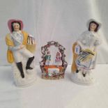 3 19TH CENTURY SCOTTISH POTTERY FIGURES,