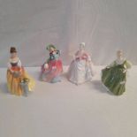 4 ROYAL DOULTON FIGURES INCLUDING DIANA HN3266, ALEXANDRA HN3286,