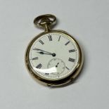GOLD FILLED OPEN FACED POCKET WATCH