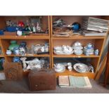 LARGE SELECTION PORCELAIN, RECORDS, ART POTTERY, GLASSWARE,