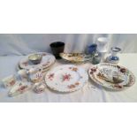 3 DERBY PLATES & OTHER DERBY POSIES DISHES ETC.