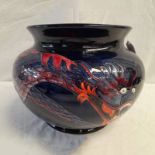 MOORCROFT JARDINIERE WITH DRAGON DECORATION, MONOGRAMMED,