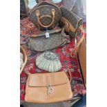 WOMEN'S HAND BAGS TO INCLUDE THREE LOUIS VUITTON STYLE BAGS, VENDULA LONDON,
