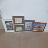 GOOD SELECTION OF FRAMED WATERCOLOURS, ETC TO INCLUDE; WENDY SAHNE, WEST SANDS - ST ANDREWS, SIGNED,