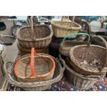 SELECTION OF WICKER BASKETS ETC.