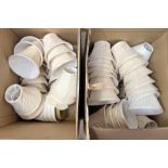 TWO BOXES OF CLIP ON LIGHT SHADES ETC.