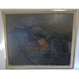 WILLIAM LITTLEJOHN - (ARR) 'EVENING STAR IV' SIGNED LABEL TO REVERSE GILT FRAMED OIL PAINTING 100