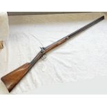 13 BORE PERCUSSION SPORTING GUN SIGNED HOLLAND, WITH 80.