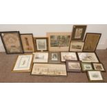 SELECTION OF FRAMED AND UNFRAMED ENGRAVINGS DEPICTING 19TH CENTURY SCENES AND PEOPLE,