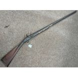 13 BORE FLINTLOCK SPORTING GUN BY J COLLINS WITH 35" 2 STAGE BARREL WITH GOLD LINED TOUCH HOLE,