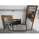 SELECTION OF VARIOUS STYLE MIRRORS TO INCLUDE ; SOUTHERN COMFORT ADVERTISING MIRROR,