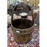 METAL BOUND WOODEN PAIL / BUCKET