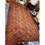 LARGE RED GROUND MIDDLE EASTERN CARPET 420 CM X 268 CM