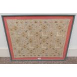 FRAMED ORIENTAL SILK EMBROIDERY,