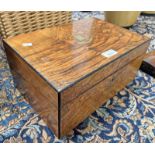 19TH CENTURY ROSEWOOD WRITING SLOPE WITH FITTED INTERIOR Condition Report: Exterior