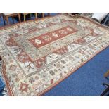 ORANGE AND CREAM MIDDLE EASTERN CARPET 360 CM X 255 CM