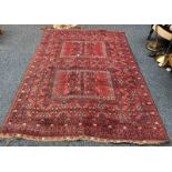 RED GROUND MIDDLE EASTERN CARPET 230 X 170 CM