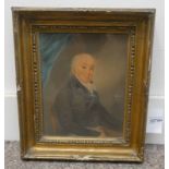 GILT FRAMED PORTRAIT OF A 19TH CENTURY GENTLEMAN,