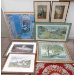 SELECTION OF FRAMED PICTURES, ETC TO INCLUDE; E WOUDLE, MASTER NICHOLAS, THE PINK BOY,