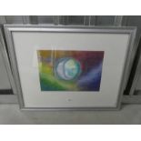 SARAH SCHOFIELD 'TRAIKA MOON' SIGNED FRAMED PASTEL 26 CM X 38 CM