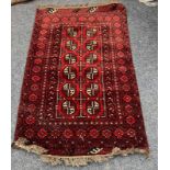 RED MIDDLE EASTERN RUG 153 CM X 95 CM