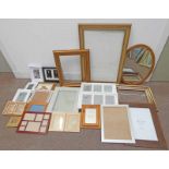 LARGE SELECTION OF GILT AND WOODEN PICTURE FRAMES OF VARIOUS SIZES AND STYLES