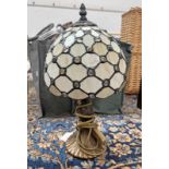 LEADED GLASS TABLE LAMP,