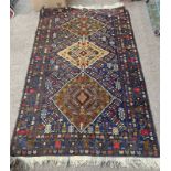 MIDDLE EASTERN CARPET WITH GEOMETRIC DESIGN,