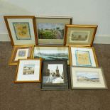 SELECTION OF WATERCOLOURS, PRINTS, ETC TO INCLUDE; E SHEPHERD, PANSY, FRAMED ARTISTS PROOF, SIGNED,