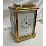 MAPPIN & WEBB BRASS CASED CARRIAGE CLOCK