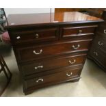 STAG CHEST OF 2 SHORT OVER 3 LONG DRAWERS, 86.