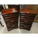 PAIR OF STAG 3 DRAWER BEDSIDE CHESTS