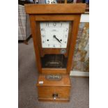 MAHOGANY NATIONAL TIME RECORDER CLOCK MARKED ST MARY GRAY KENT